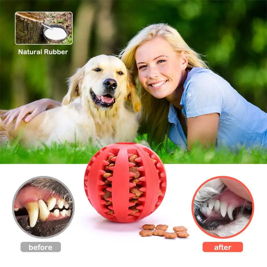 Dog Food Ball Pet Dog Toy Interactive Rubber Balls for Small Large Dogs Puppy.