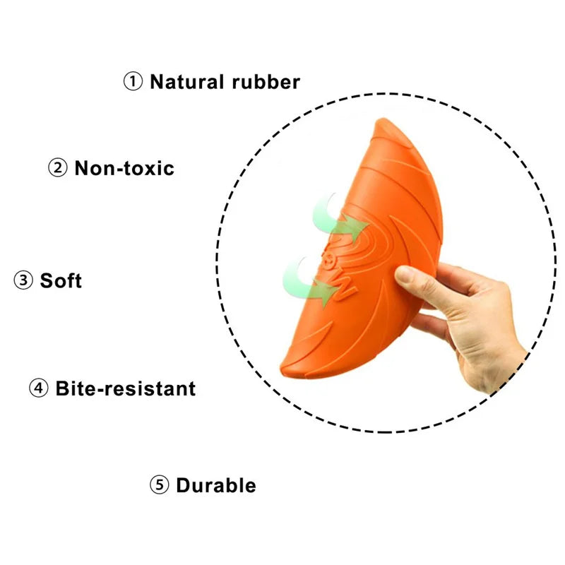 OUZEY Bite-Resistant Flying Disc for Dogs